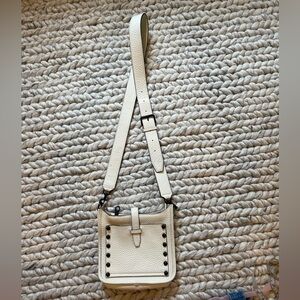 Rebecca Minkoff cream, leather mini Crossbody